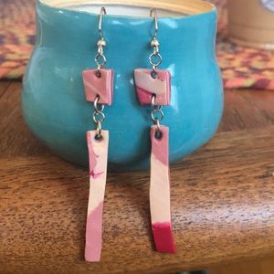 Handmade polymer clay earrings